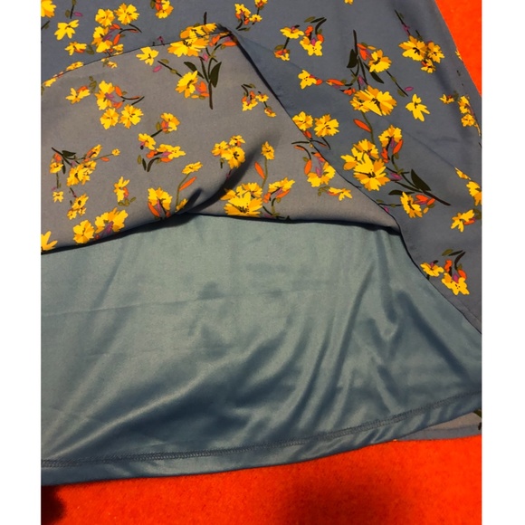 Rokoko blue and yellow retro floral fit and flare summer dress NWT - Picture 4 of 6